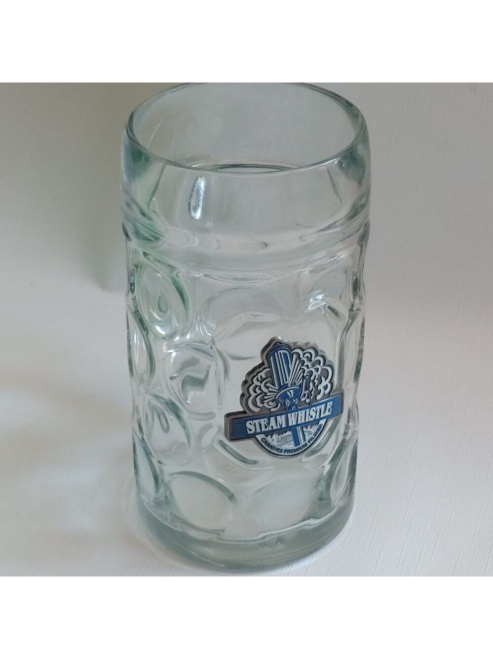 ORIGINAL Steam Whistle Beer Stein with Pewter Logo Badge 1 Liter
